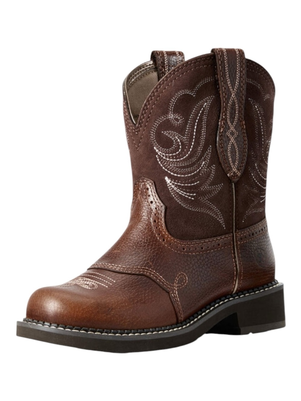 Ariat Fat Baby Heritage Dapper Brown Leather Square Toe western boots Size 10